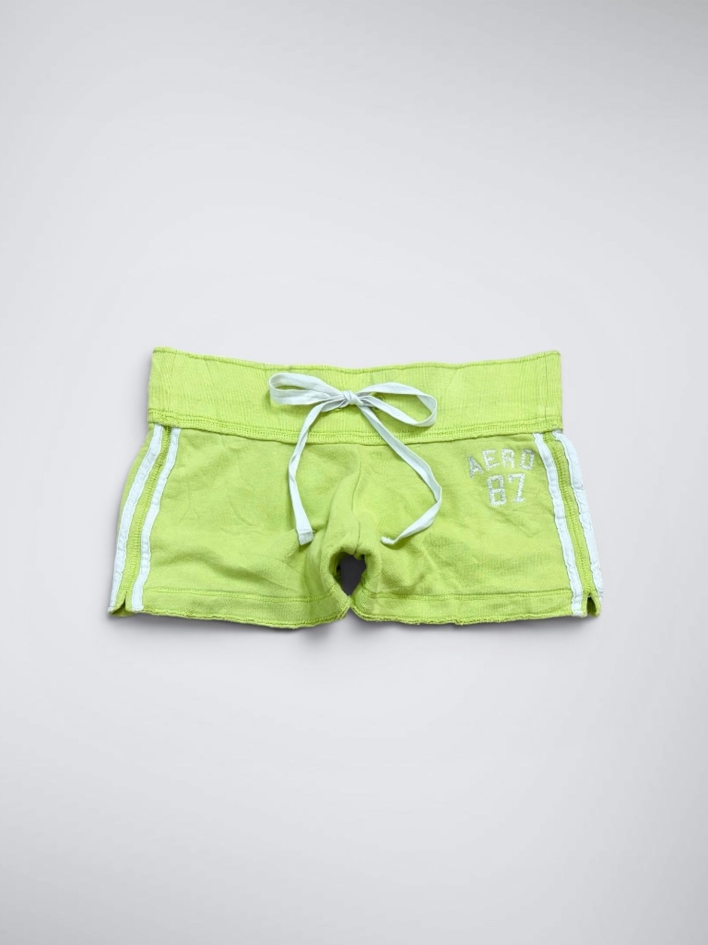 Early 2000s Aeropostale Lime Green Micro Mini Shorts